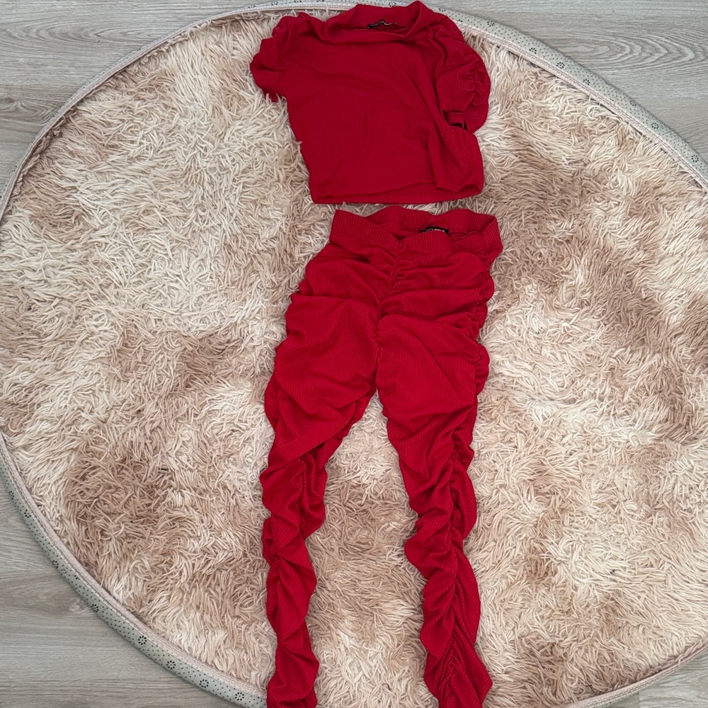 FashionNova Two-Piece Ruched Set